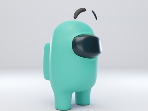 among us eyebrows character 3D Model