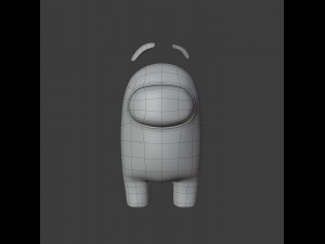 among us eyebrows character 3D Model