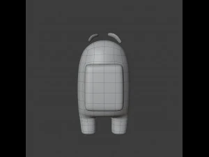 among us eyebrows character 3D Model