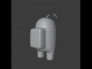 among us eyebrows character 3D Model