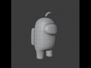 among us eyebrows character 3D Model