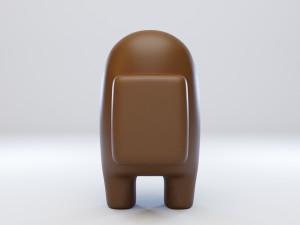 among us dum sticky note character 3D Model