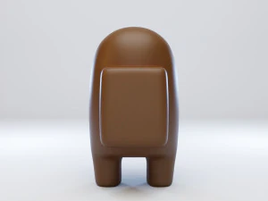 among us dum sticky note character 3D Model