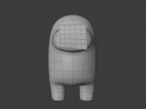 among us dum sticky note character 3D Model