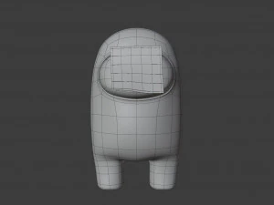 among us dum sticky note character 3D Model