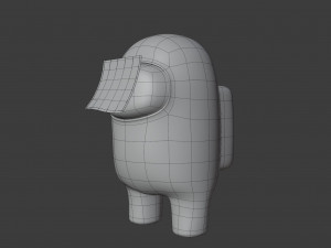 among us dum sticky note character 3D Model