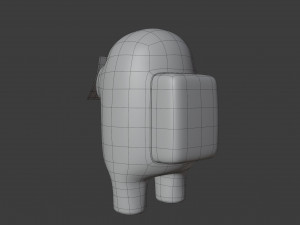 among us dum sticky note character 3D Model
