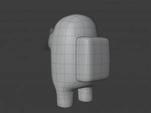 among us dum sticky note character 3D Model