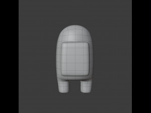 among us dum sticky note character 3D Model