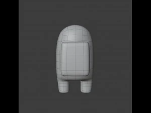 among us dum sticky note character 3D Model