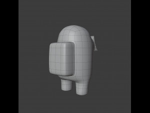 among us dum sticky note character 3D Model