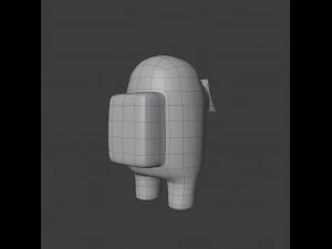 among us dum sticky note character 3D Model