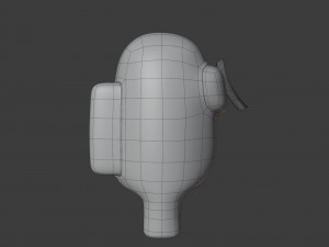 among us dum sticky note character 3D Model