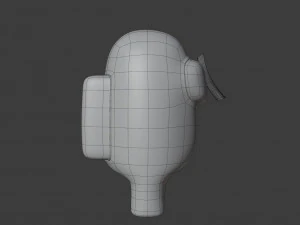 among us dum sticky note character 3D Model