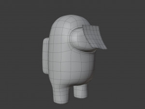 among us dum sticky note character 3D Model
