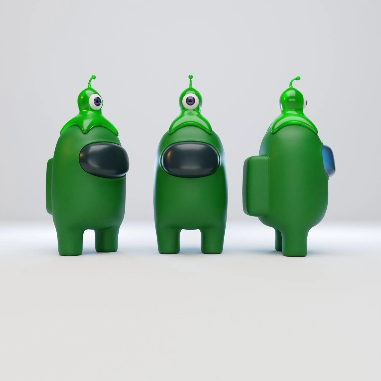 among us brain slug character 3D Model .c4d .max .obj .3ds .fbx .stl .blend 
