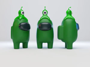 tra noi il carattere di una lumaca cerebrale Modello 3D