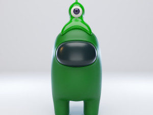 among us brain slug character 3D मॉडल
