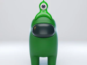 among us brain slug character 3D Model