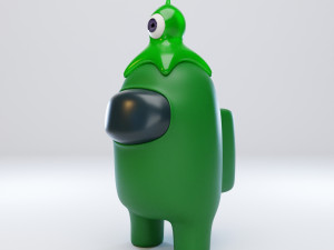 among us brain slug character 3D मॉडल