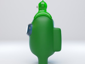 among us brain slug character 3D मॉडल