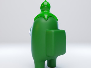 among us brain slug character 3D मॉडल