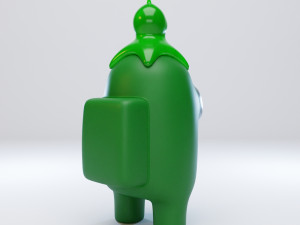 among us brain slug character 3D मॉडल