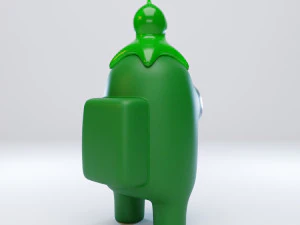 among us brain slug character 3D Model