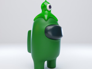 among us brain slug character 3D मॉडल