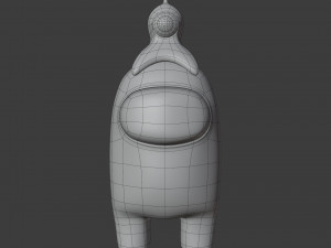 among us brain slug character 3D मॉडल
