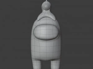 among us brain slug character 3D Model