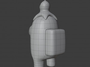 among us brain slug character 3D मॉडल