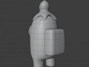 among us brain slug character 3D Model