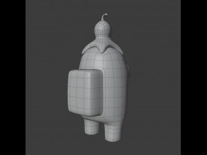 among us brain slug character 3D मॉडल