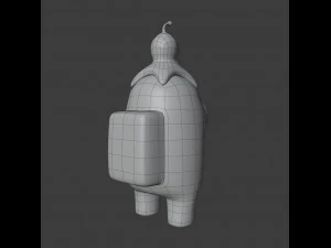 among us brain slug character 3D Model