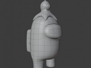 among us brain slug character 3D मॉडल