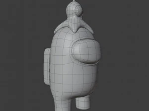among us brain slug character 3D Model