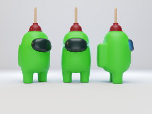 among us plunger character 3D Model