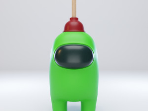 among us plunger character 3D Модель