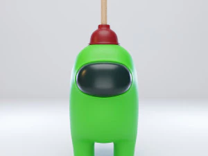 among us plunger character 3D Model