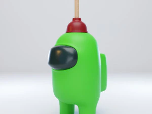 among us plunger character 3D Model