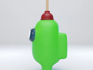 among us plunger character 3D Model