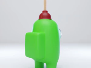 among us plunger character 3D Model