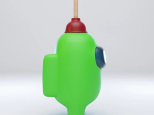 among us plunger character 3D Model