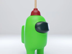 among us plunger character 3D Model