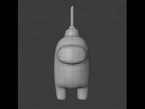 among us plunger character 3D Model