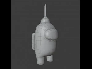 among us plunger character 3D Model