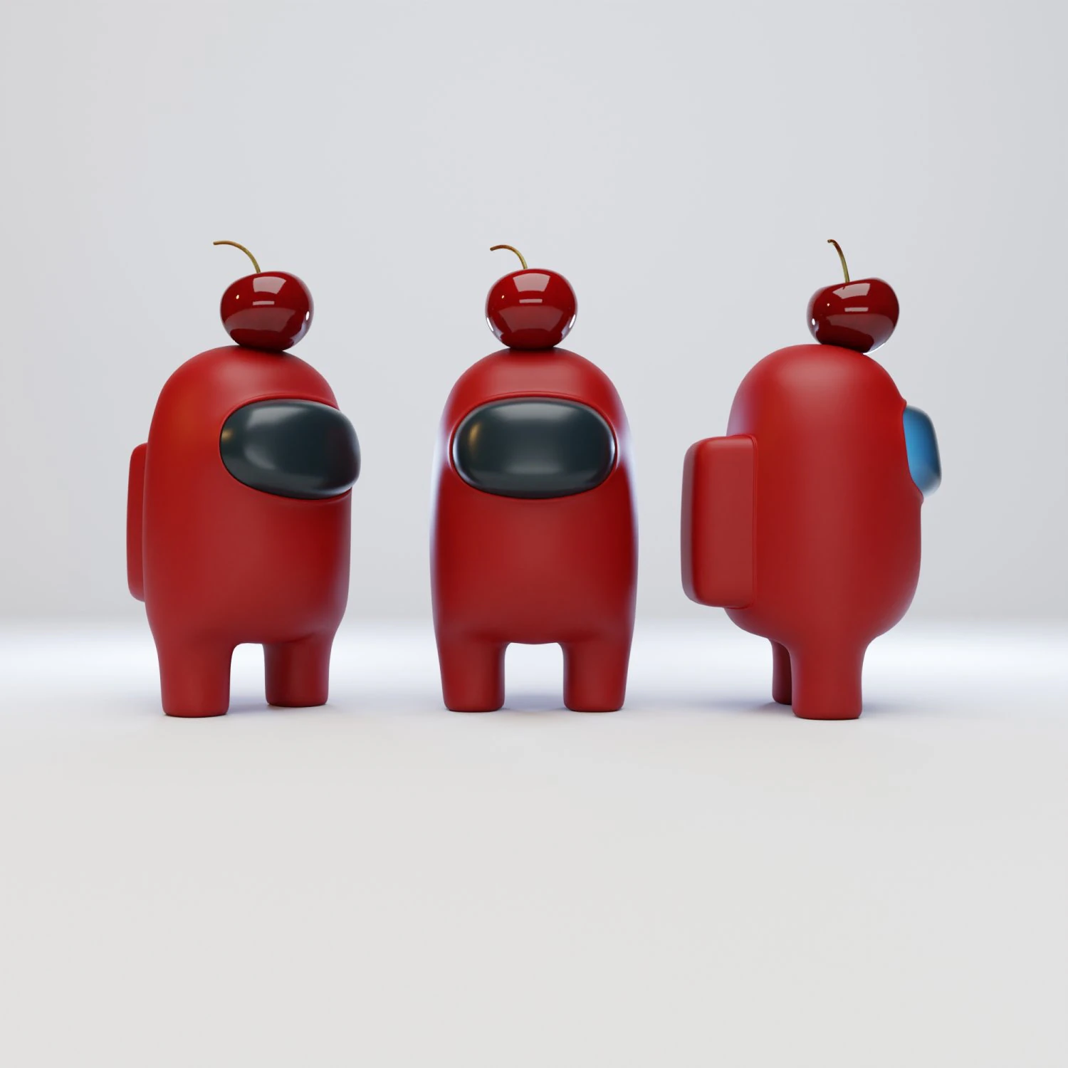 among us cherry hat character 3D Model .c4d .max .obj .3ds .fbx .stl .blend 
