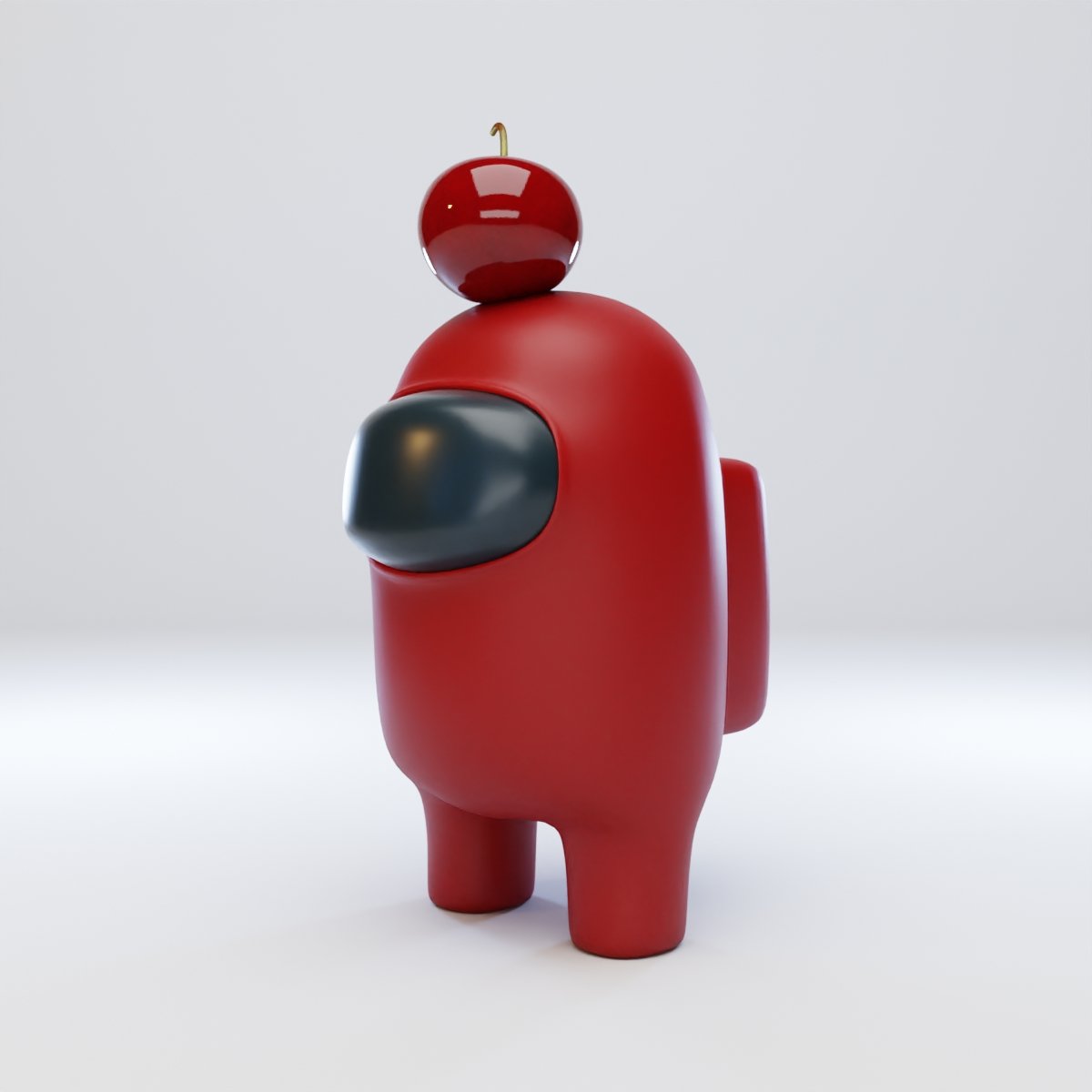Among Us Cherry Hat Character 3D Model in Monster 3DExport