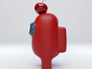 among us cherry hat character 3D Model